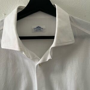 Castangia dal 1858 made in Italy White Men’s Dress Shirt
